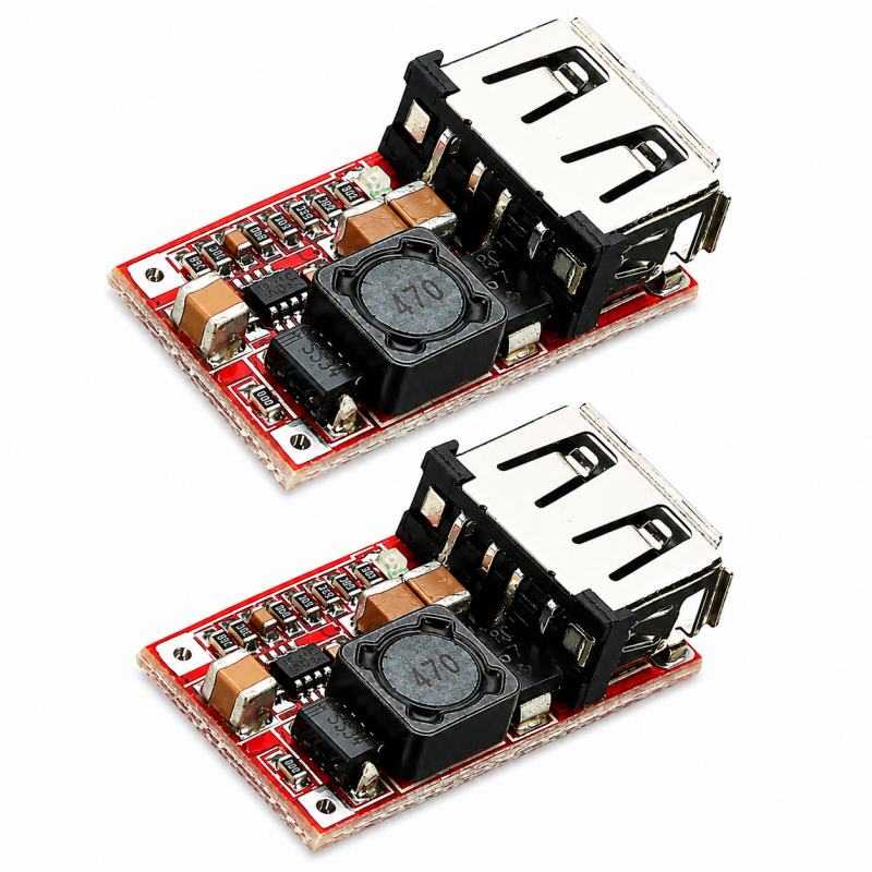 ( Pack of 2 ) DC to DC 6-18V to 5V USB Output Step Down Power Charger Buck Converter